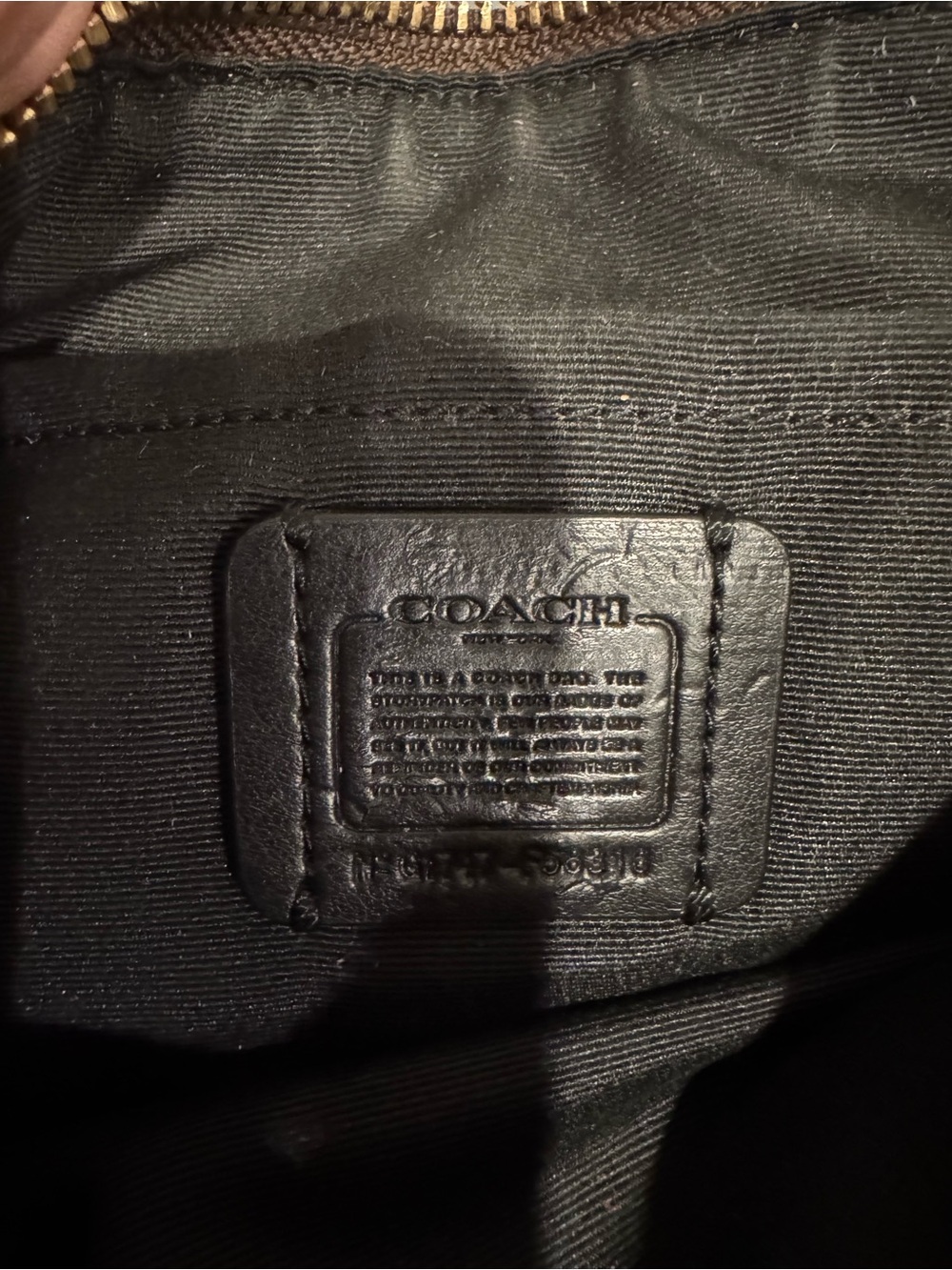 Coach Brown Signature Canvas Crossbody with Gold Hardware - Picture 5 of 5